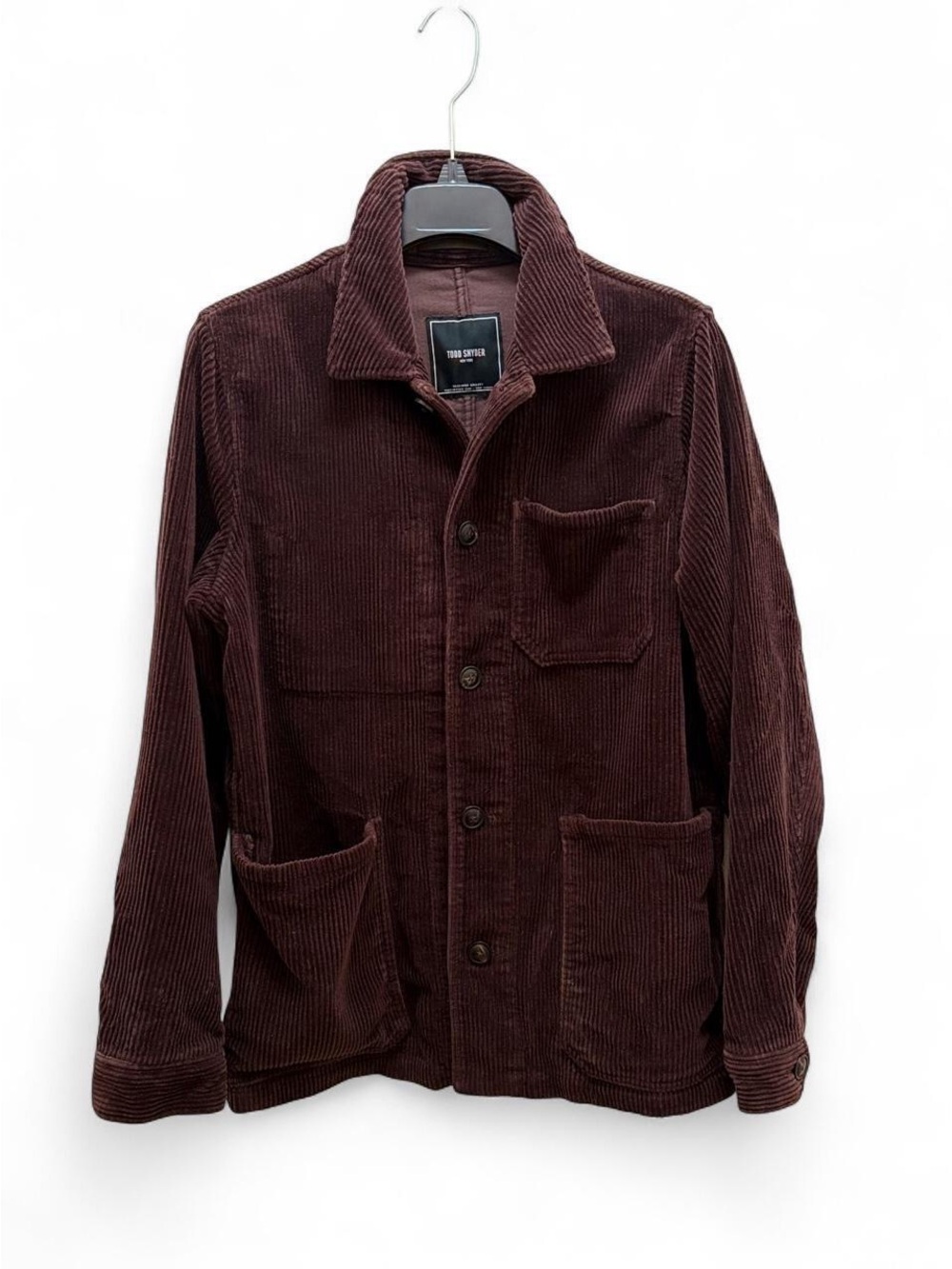 Todd Snyder Italian Brown Corduroy Chore Field Jacket Size Small Rugged Refined